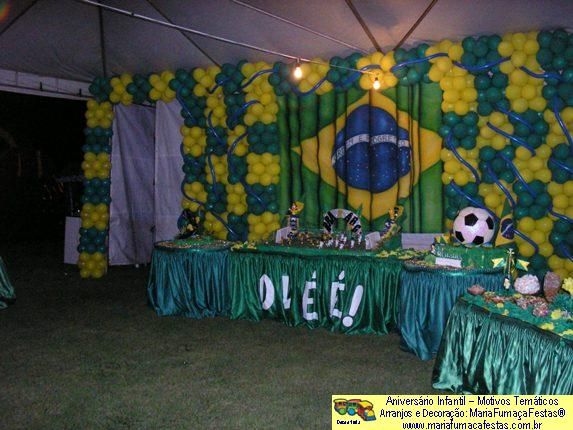 Kit Festa Brasil Futebol Clube - Decoração Infantil!