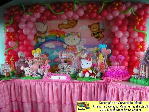 Hello Kitty - Decoraão de Aniversrio Infantil - MariaFumaaFestas® - Taguatinga-DF - fone: (61)35636663