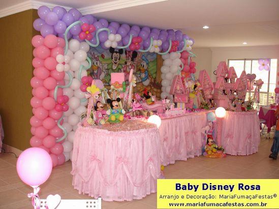 Imagem Decoraão de Festa Infantil - Motivo Temtico Baby Disney Rosa da Maria Fumaa Festas (145)