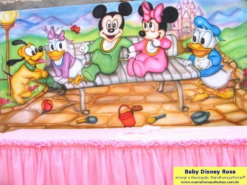 Imagem Decoraão de Festa Infantil - Motivo Temtico Baby Disney Rosa da Maria Fumaa Festas (147)
