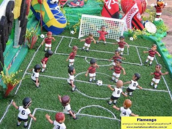 imagem temas infantis mesas temticas futebol Vasco x Flamengo