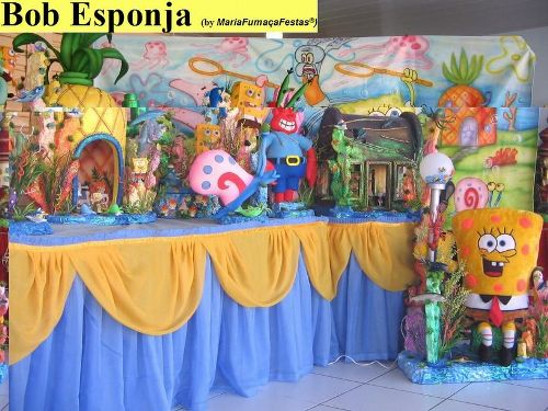 Foto do tema Bob Esponja (25). Decoraão de Festa de Aniversrio Infantil