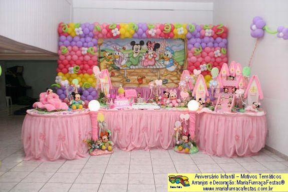 Imagem Decoraão de Festa Infantil - Motivo Temtico Baby Disney Rosa da Maria Fumaa Festas (BabyDisneyRosa_05)