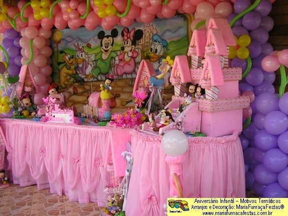 Imagem Decoraão de Festa Infantil - Motivo Temtico Baby Disney Rosa da Maria Fumaa Festas (BabyDisneyRosa_07)