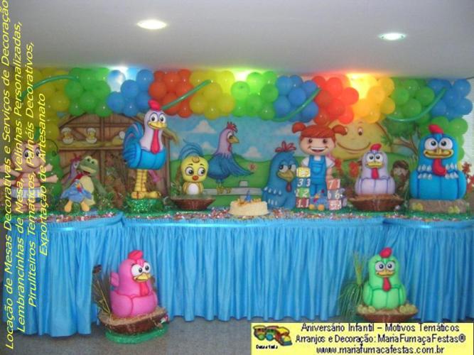 Decoraão Festa de Aniversrio Infantil Galinha Pintadinha da Maria Fumaa Festas (foto ampliada 05)