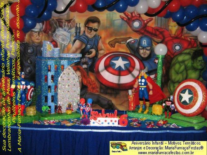 Os-Vingadores-foto-10 - Decoraão Festa de Aniversrio Infantil Os Vingadores (The Avengers) da Maria Fumaa Festas