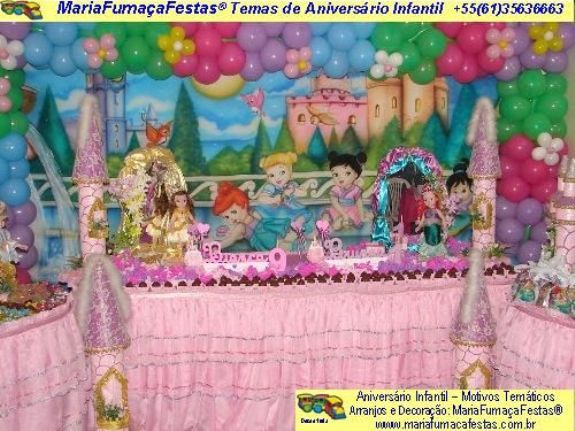 foto/imagem 10 - Tema decoraão festa aniversrio infantil "As Pequenas Princesas" desenvolvido pela Maria Fumaa Festas