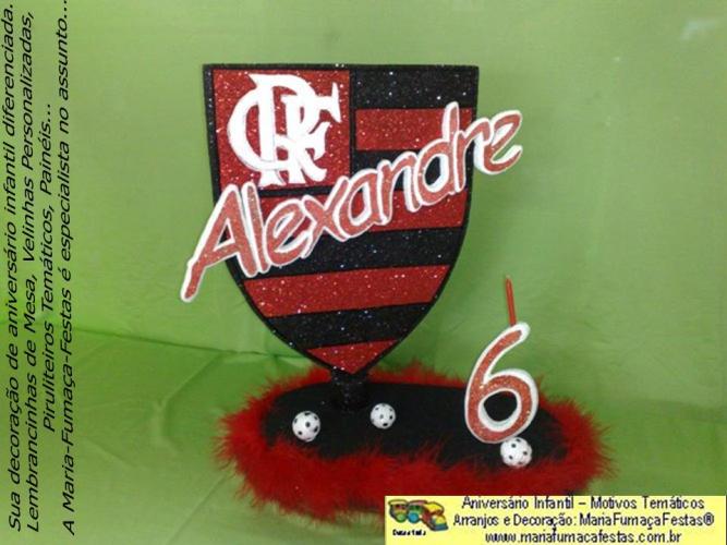 Imagem Decoraão de Festa Infantil - Motivo Temtico Futebol Flamengo da Maria Fumaa Festas